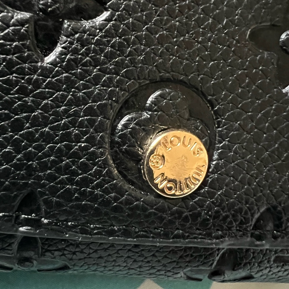 Black Embossed Monogrammed Wallet - image 4